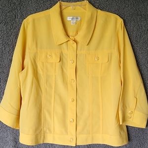 Pale yellow Christopher & Banks jacket